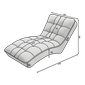 VÝPREDAJ - Ležadlo Loren - rozmery