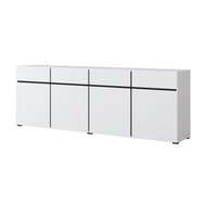 Priestranná komoda Cross 225 cm - biela / čierna 03