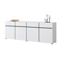 Priestranná komoda Cross 225 cm - biela / čierna 04