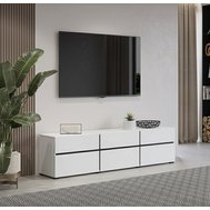 TV stolík Cross 180 cm - biela / čierna 01