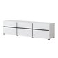 TV stolík Cross 180 cm - biela / čierna 03