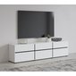TV stolík Cross 180 cm - biela / čierna 02