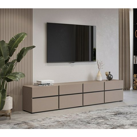 Moderný TV stolík Cross 225 cm - congo / čierna 01