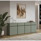 Priestranná komoda Cross 225 cm - pine green / čierna 01