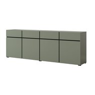 Priestranná komoda Cross 225 cm - pine green / čierna 02