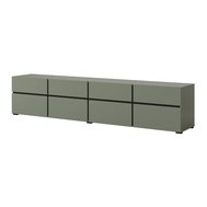 Moderný TV stolík Cross 225 cm - pine green / čierna 03