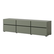 Televízny stolík Cross 180 cm - pine green / čierna 03