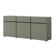 Komoda Cross 180 cm - pine green / čierna 03