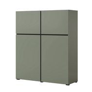 Vysoká komoda Cross - pine green / čierna 04