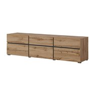 TV stolík Cross 180 cm - dub wotan / čierna 03