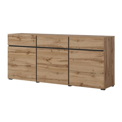 Komoda Cross 180 cm - dub wotan / čierna 03