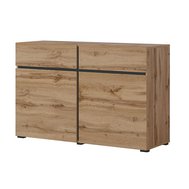 Kombinovaná komoda Cross 119 cm - dub wotan / čierna 03