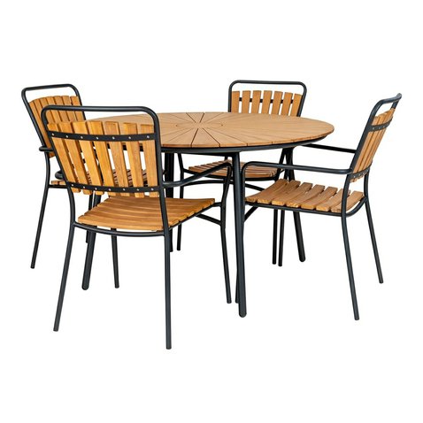 Záhradný jedálenský set Cleveland – stôl a 4 stoličky