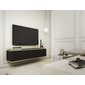 Dizajnový TV stolík Oro 135 cm - čierna/zlatá