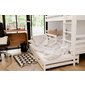 Poschodová posteľ z masívu borovice Luk 90 x 190 cm - biela - 06