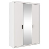 Moderná šatníková skriňa so zrkadlom Elena - biela - 01