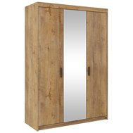 Moderná šatníková skriňa so zrkadlom Elena - dub lefkas - 01