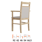 Jedálenská stolička F6 s podrúčkami - orech / Etna 24 - 03