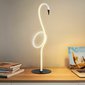 Biela stolová LED lampa Flamingo – originálna dekorácia 02