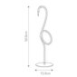 Biela stolová LED lampa Flamingo – originálna dekorácia 07