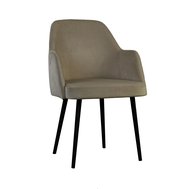 Čalúnené stolička kreslo Caprice 2 - taupe / čierna - 01
