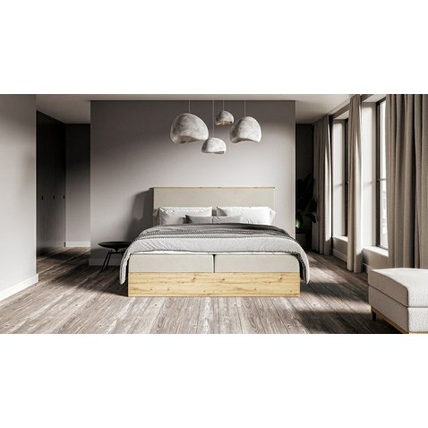 Manželská posteľ Frame s úložným priestorom - 160 x 200 cm - 01