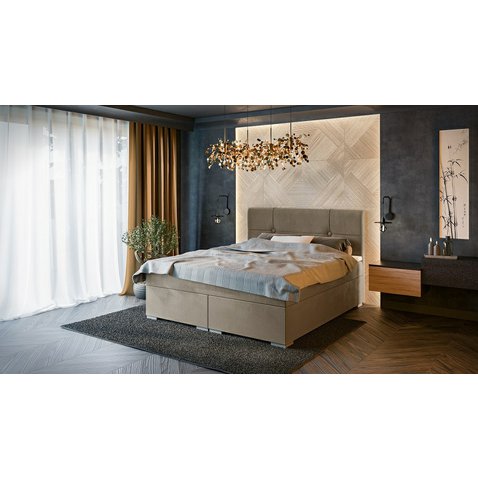 Čalúnená manželská posteľ Gaia - 160 x 200 cm - 01