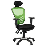 Kancelárska stolička Molly 4 - čierna / zelená