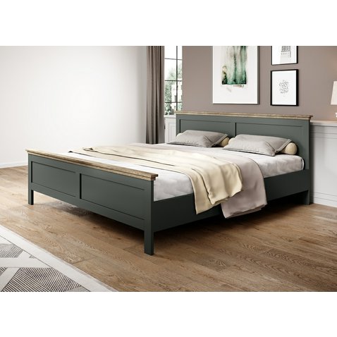 Dvojlôžková posteľ Evora 1 - 160 x 200 - zelená / dub lefkas 01