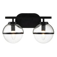 Dvojité nástenné svietidlo Hollis 2 do kúpeľne - čierna 01