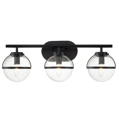 Nástenné svietidlo Hollis 3 do kúpeľne - čierna 01