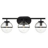 Nástenné svietidlo Hollis 3 do kúpeľne - čierna 01