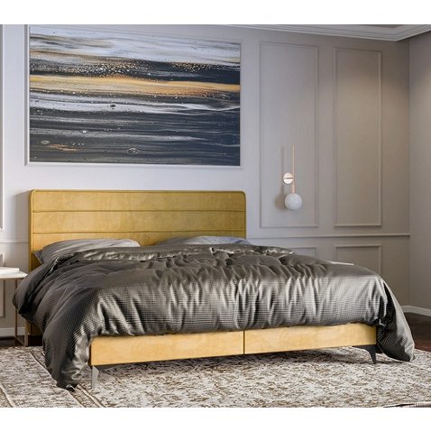 Čalúnená manželská posteľ Horizo - 160 x 200 cm - 01