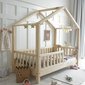 Detská posteľ Housebed so zábranou 80 x 160 cm - prírodná borovica - 02