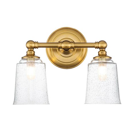 Nástenné kúpeľňové svietidlo Huguenot 2 - mosadz 01