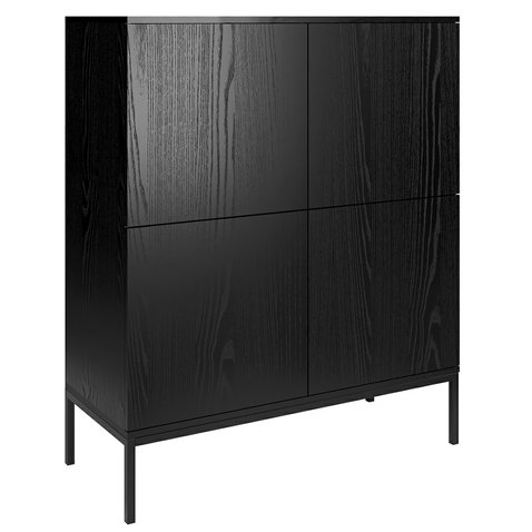 Priestorná komoda Indust - čierna 01