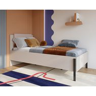Jednolôžková posteľ Jukon S 100x200 - moderný dizajn s úložným priestorom, kašmír 01