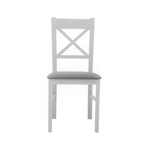 Jedálenská stolička KT 22 s čalúneným sedákom - biela / Inari 91 - 01