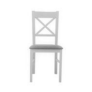 Jedálenská stolička KT 22 s čalúneným sedákom - biela / Inari 91