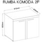 Malá komoda Rumba - old style/matera - rozmery 1