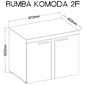 Komoda Rumba - biela - rozmery 1