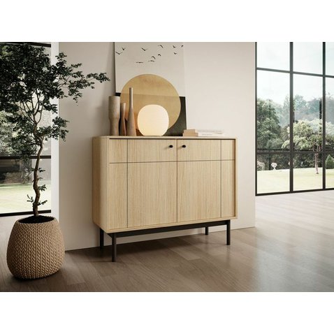 VÝPREDAJ – Komoda Japandi K104 – dub linea 01