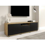 TV stolík na plastových nôžkach Logan 150 - dub artisan / čierna