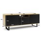 TV stolík na kovových nôžkach Logan 150 - dub artisan / čierna - 03