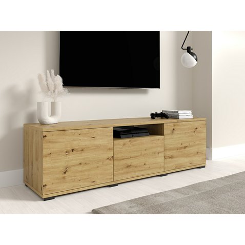 TV stolík na plastových nôžkach Logan 150 - dub artisan - 01