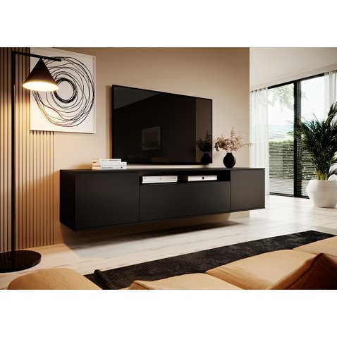 Závesný TV stolík Logan - čierna - 01