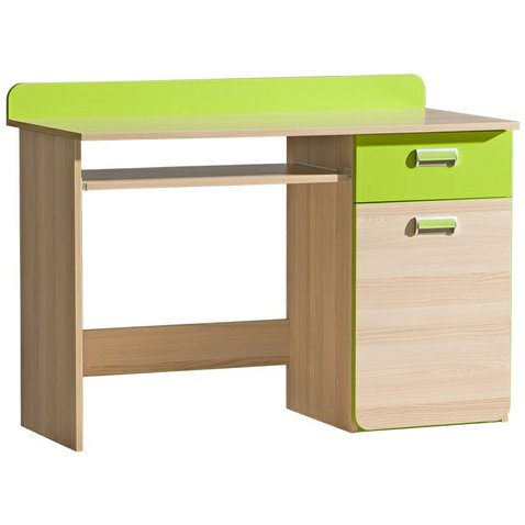 Písací stôl Lorento 1- jaseň coimbra / zelená limetka 01