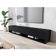 Televízny stolík Lowboard A 180 s možnosťou zavesenia na stenu - čierny grafit