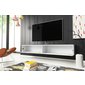 Minimalistický TV stolík Lowboard D 180 cm - biely / biely lesk 02