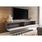 Závesný TV stolík Lowboard D 180 cm - dekor bodega / biely lesk 03